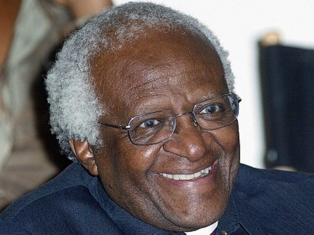 Desmond Tutu made his final public appearance in Britain