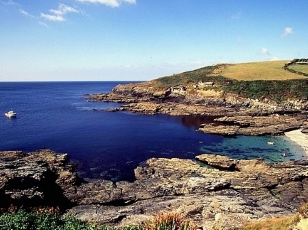 Prussia Cove in Cornwall.The Camerons gave their daughter a Cornish middle name.