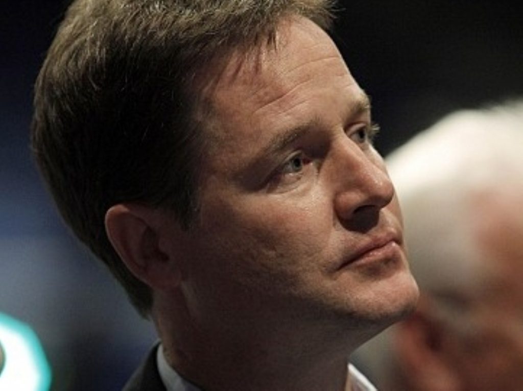 Clegg's speech distances his party from Conservatives