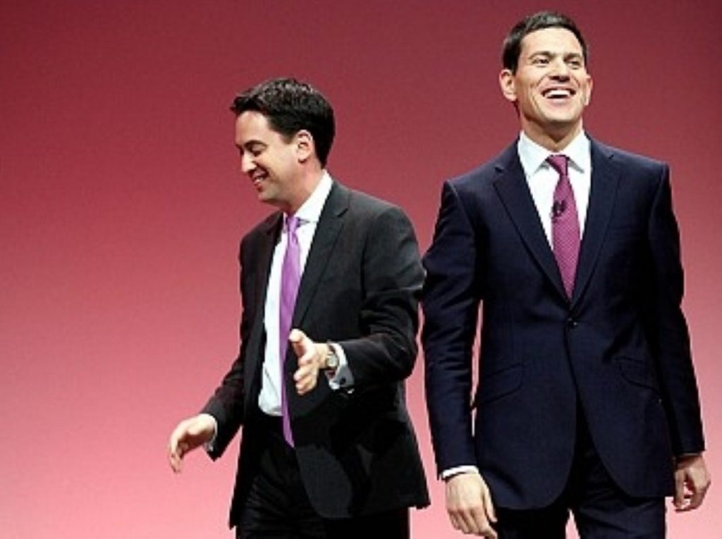 Parting ways: The two men have had a fraught relationship since the Labour leadership election.