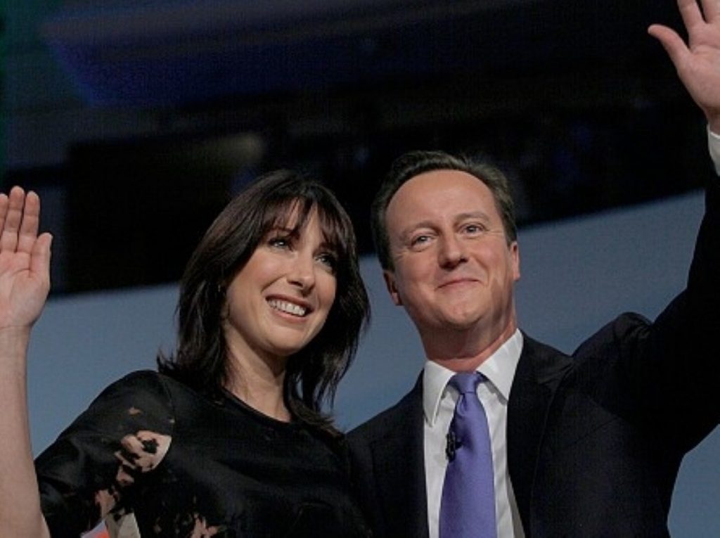 Tough message: Cameron at the Tory party conference