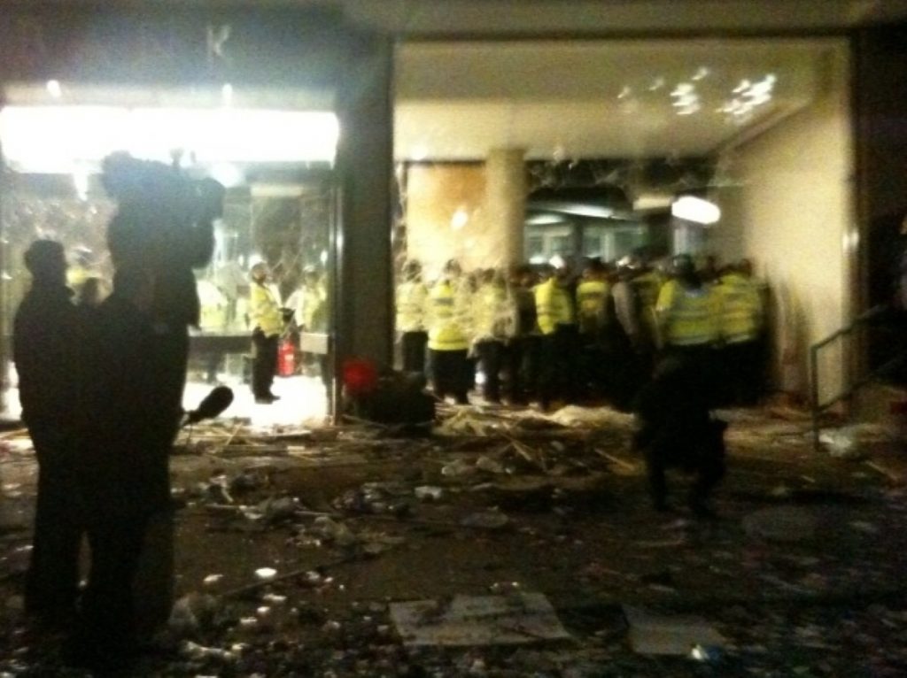 The remains of the foyer of Millbank Towers