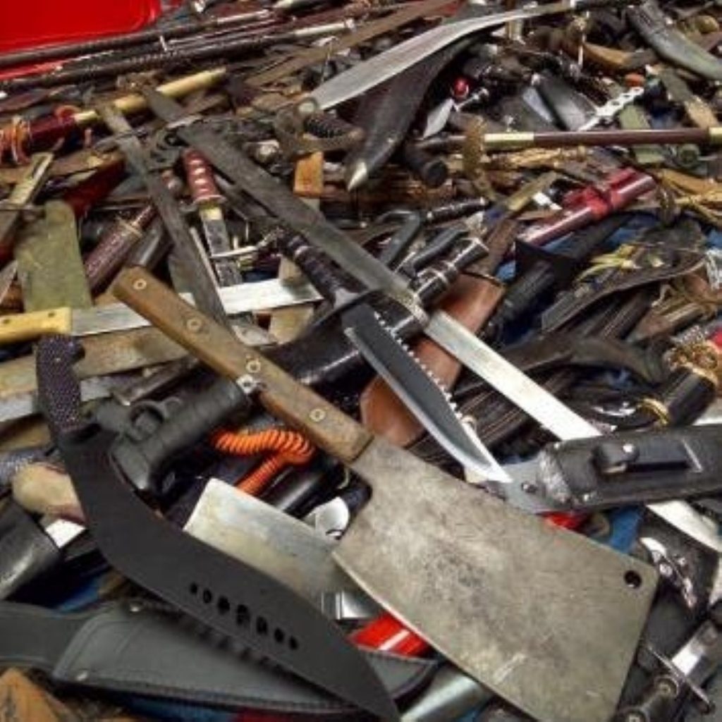 A knife amnesty haul from Greater Manchester police