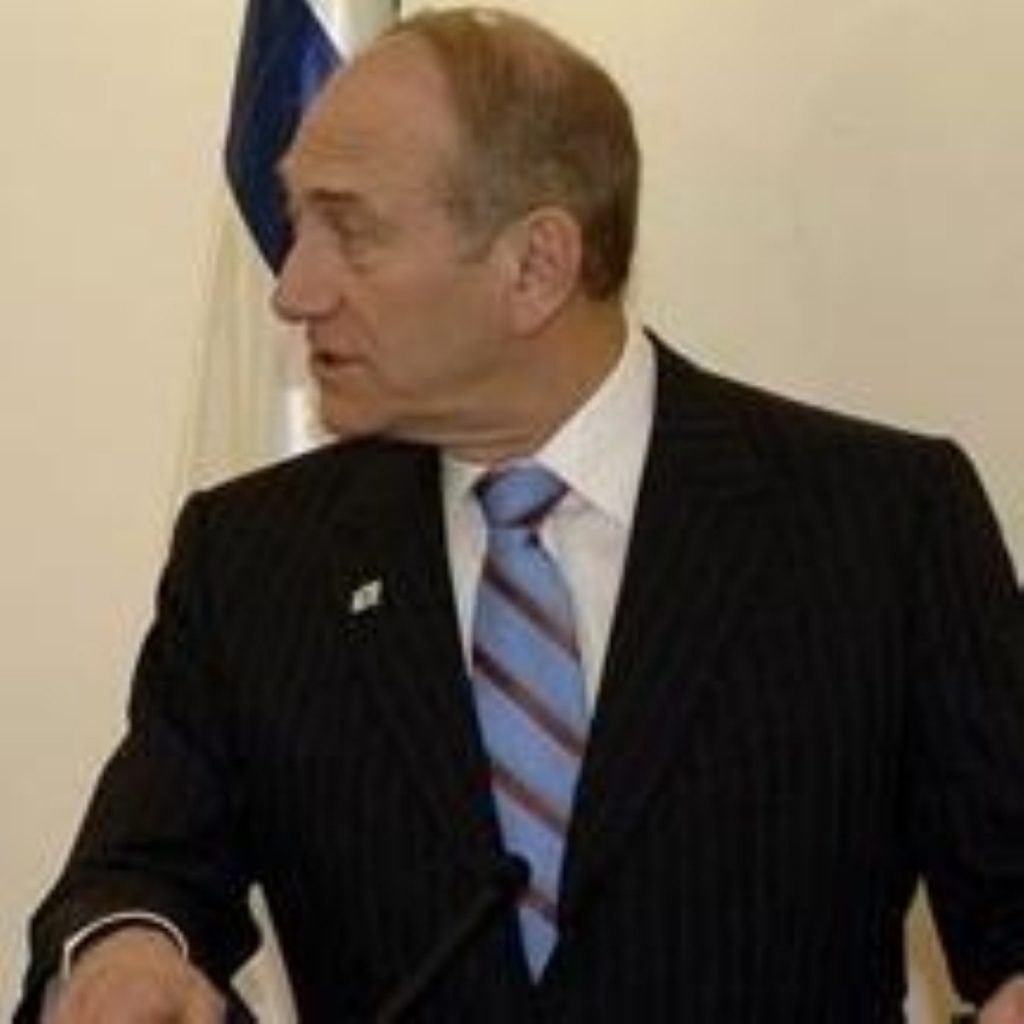Ehud Olmert heaped praise on Tony Blair